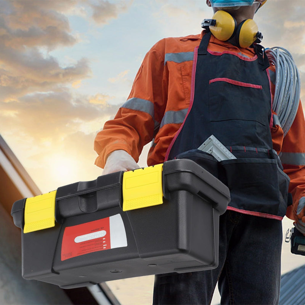 10-Inch Two-Layer Plastic Toolbox with Secure Latch H954714