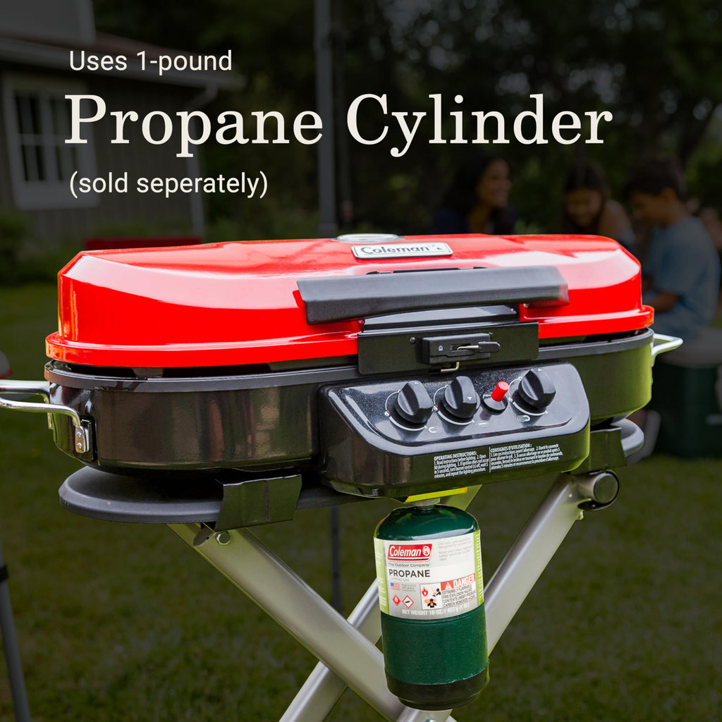 Portable Propane Grill, 3 Burners, Red Z5932