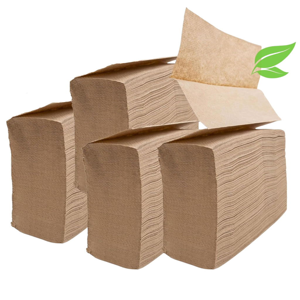 Brown Organic Unbleached Z-Fold Paper Towels T196
