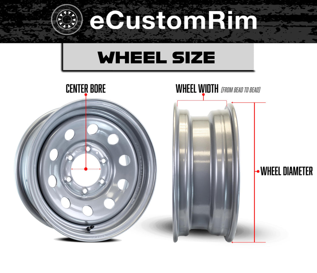 Trailer Tire Rim Assembly 5.30-12 5 Lug Black Wheel E554