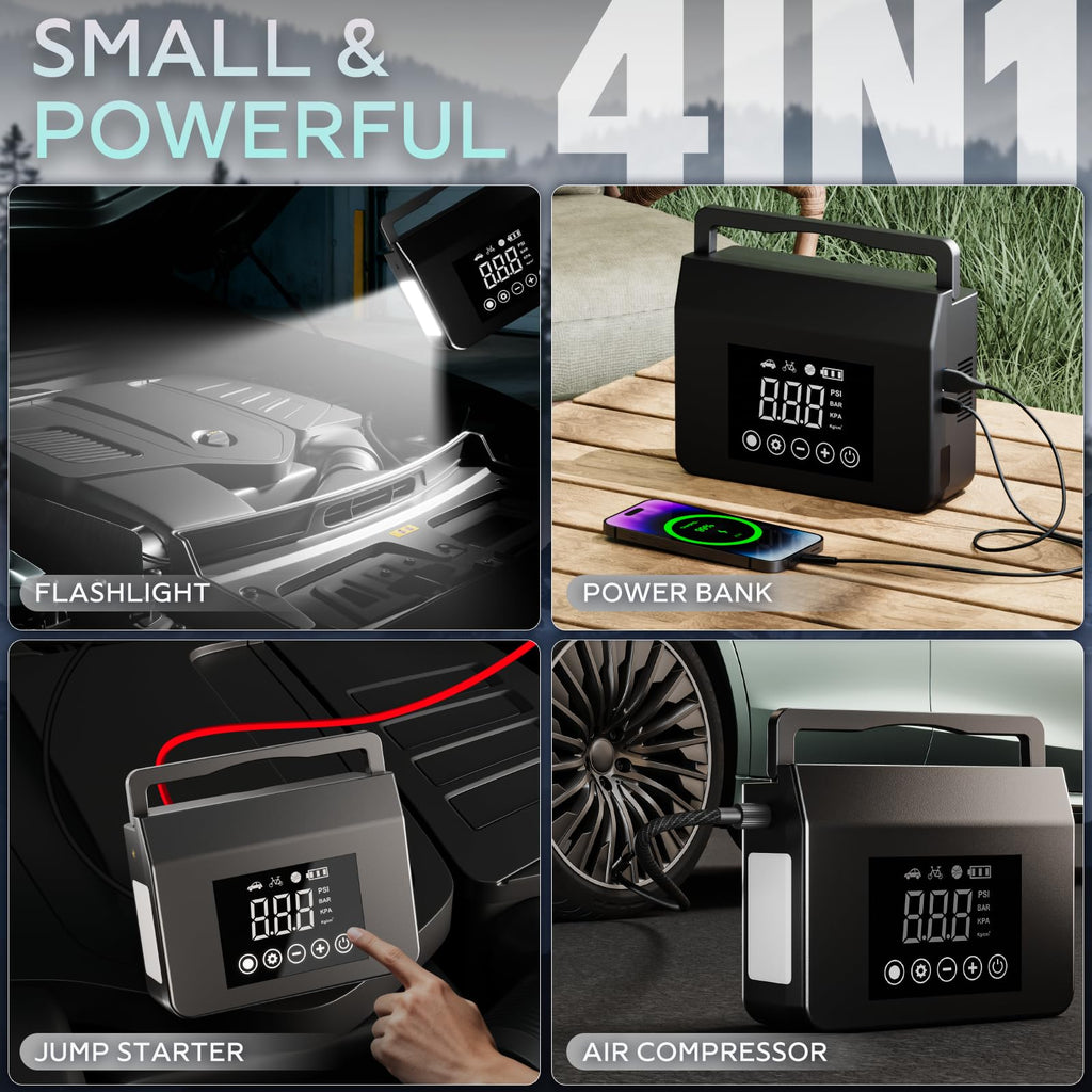 Portable Jump Starter with Air Compressor R7596