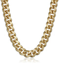 Men's 18K Gold Plated 6mm Cuban Curb Chain Link Necklace F4667
