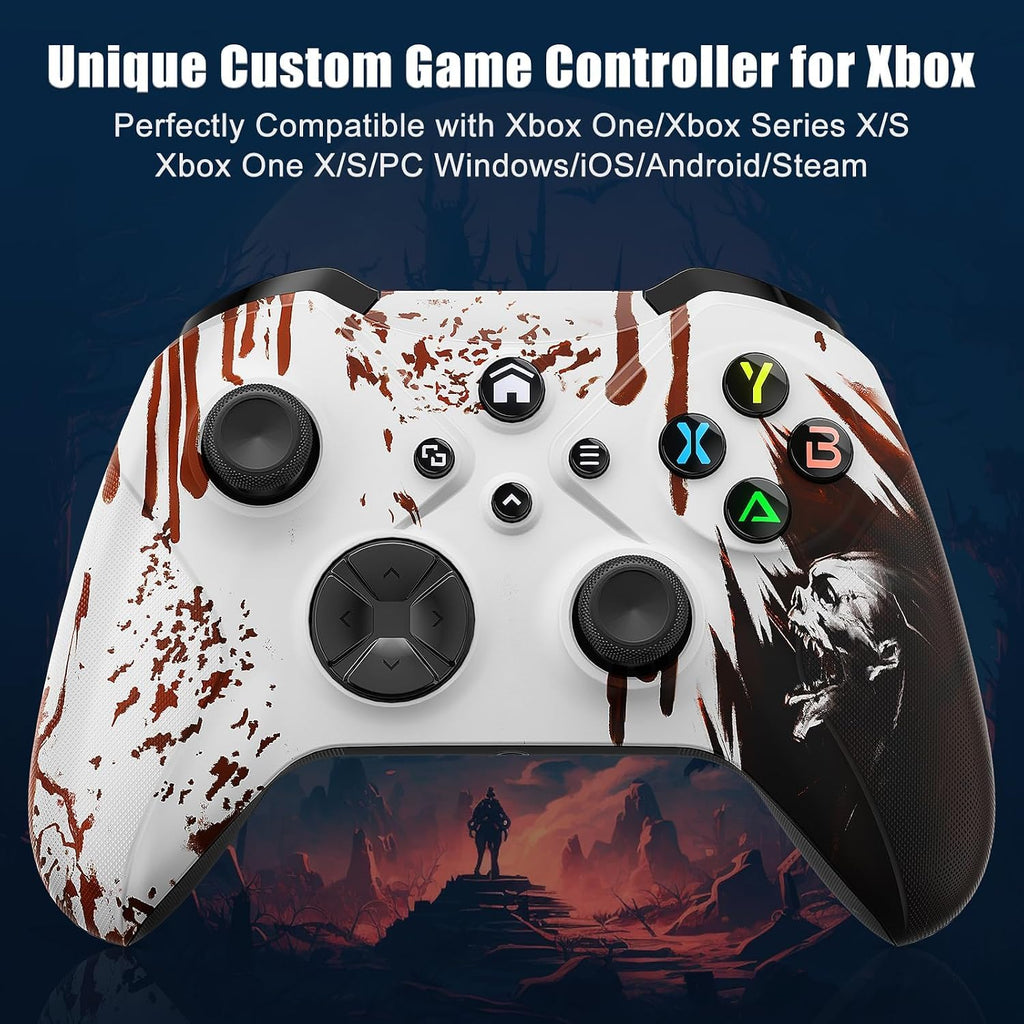 Wireless Xbox Controller with Vibration, Turbo, Programmable, 6 Gyro Axis, 3.5mm Audio Jack D82353
