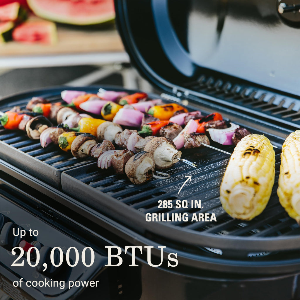 Portable Propane Grill, 3 Burners, Red Z5932