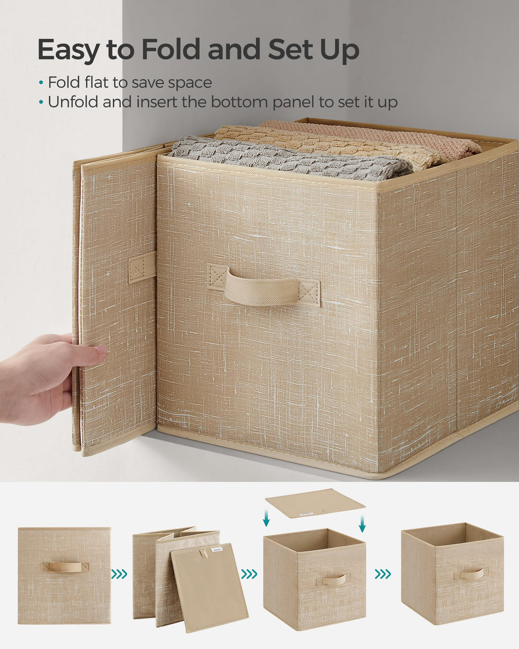 Set of 8 Foldable Storage Cubes A31212