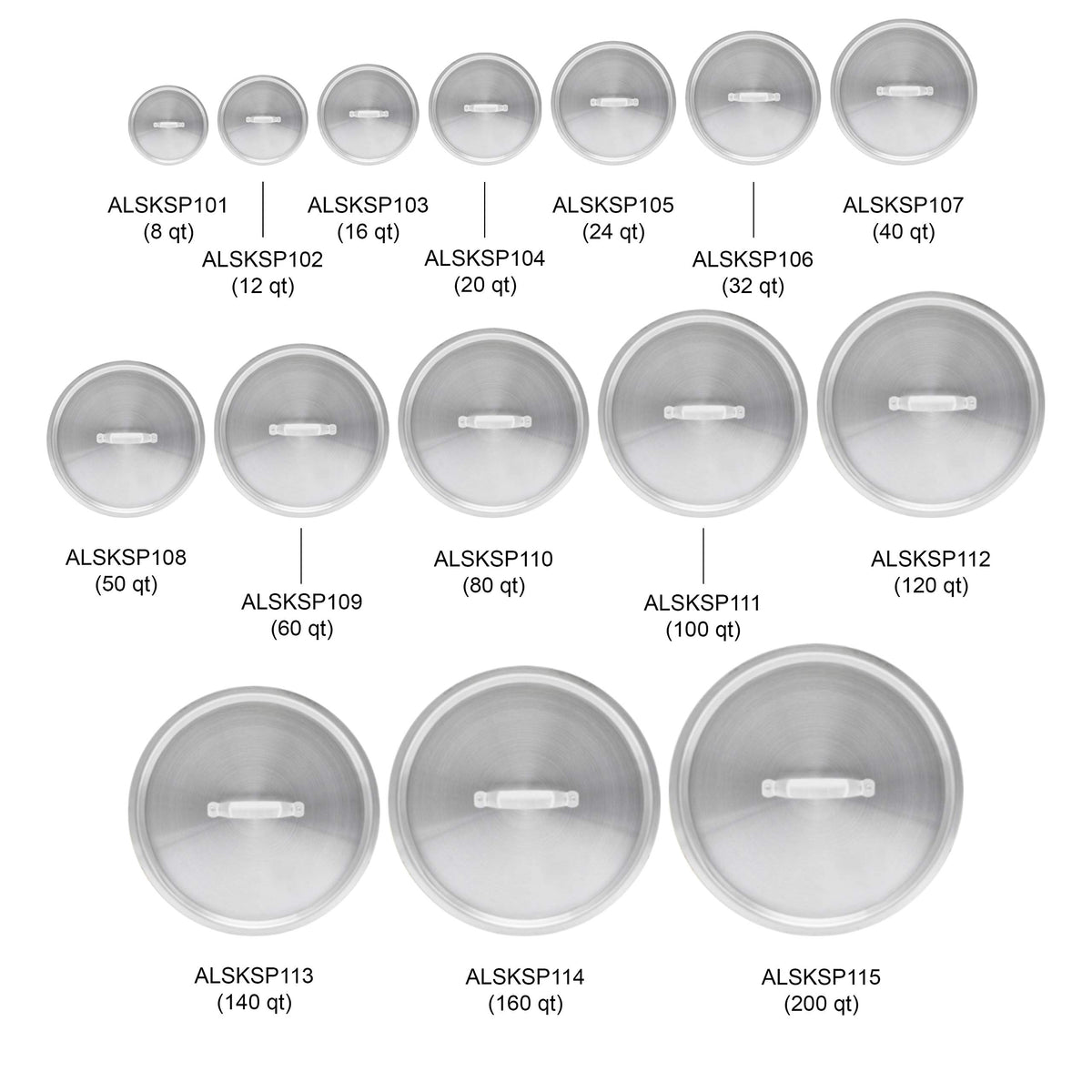 Aluminum Stock Pot Lid 60 Quart S8282