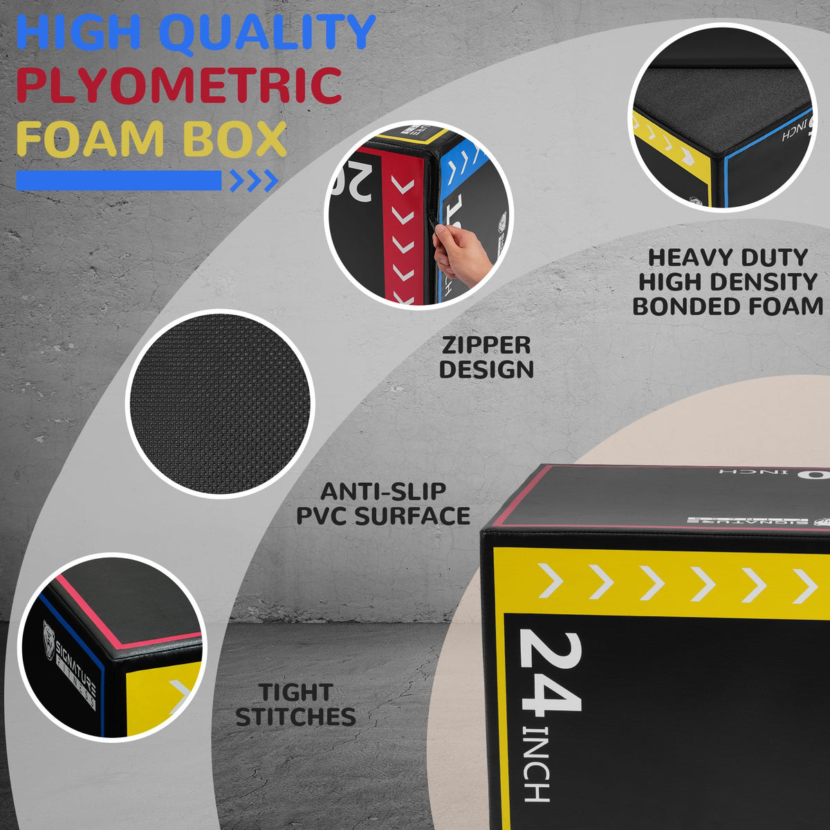3-in-1 Plyometric Box with Anti Slip Surface T25294