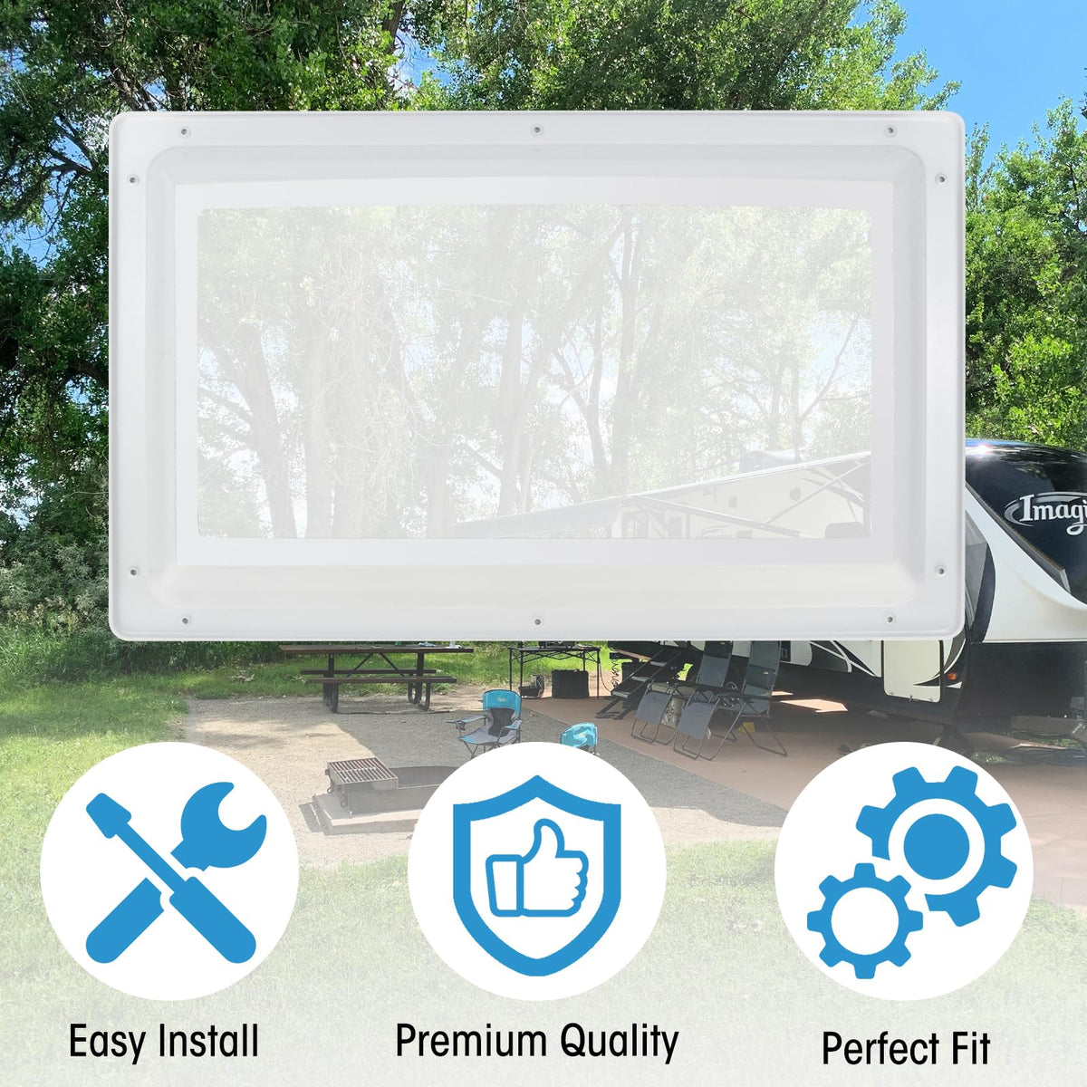 14" x 22" x 4" RV Skylight Inner Dome S58405