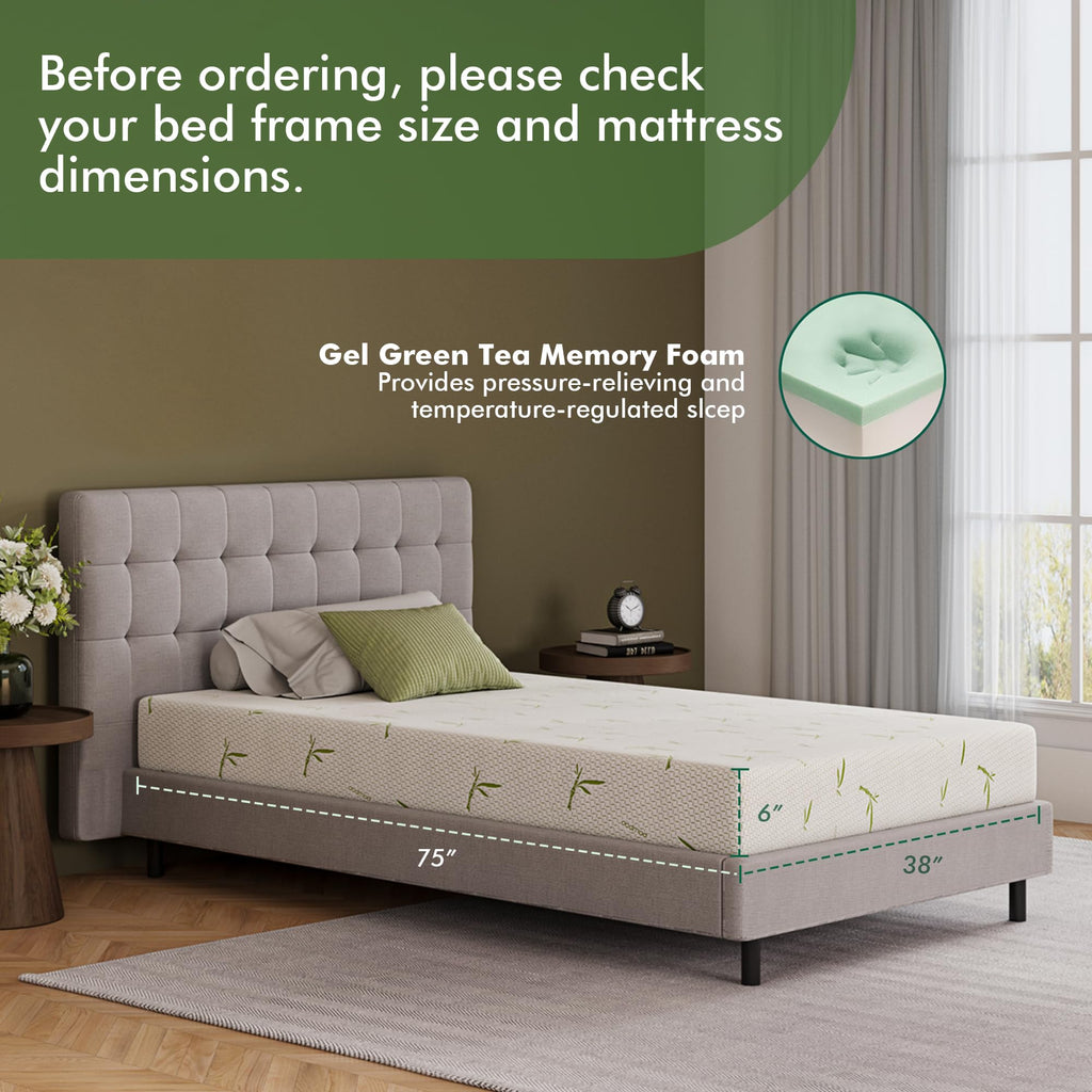 6 Inch Twin Gel Memory Foam Mattress Q277305
