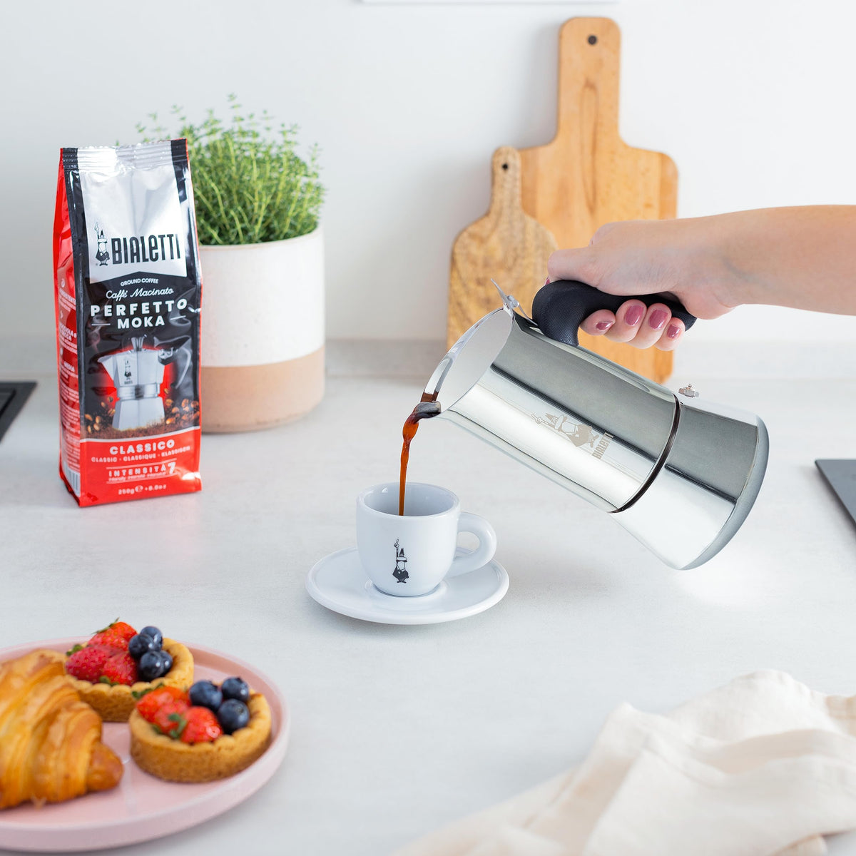 Stainless Steel Stovetop Coffee Maker 6 Cups R2338