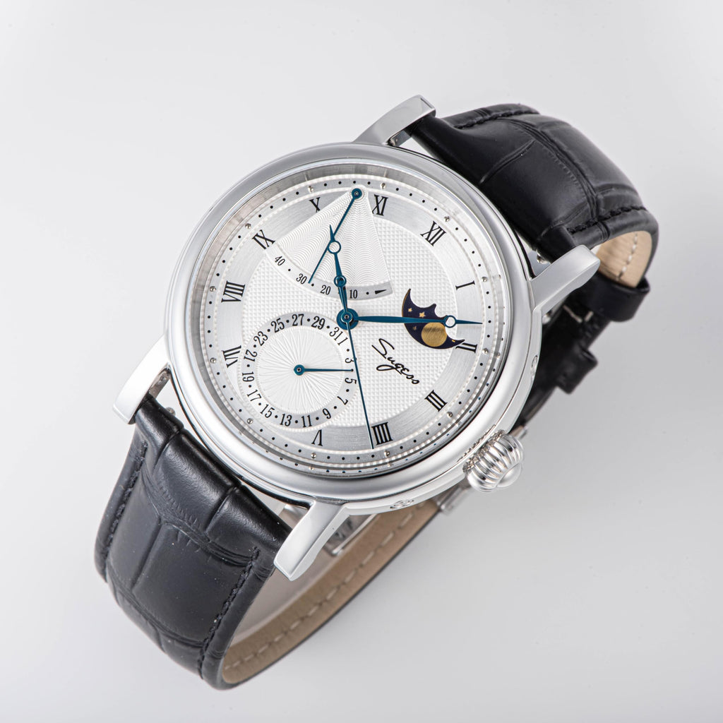 40mm Brown Leather Automatic Mechanical Mens Wrist Watch K859