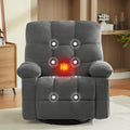 Oversized Swivel Recliner Chair with Vibration & Lumbar Heat U2524