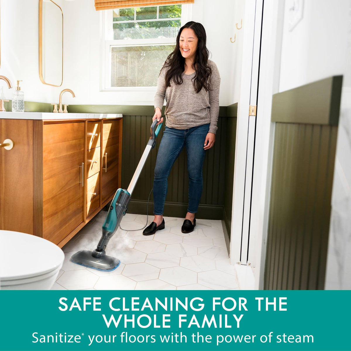 2-in-1 Steam Mop Hard Floor Cleaner E3049