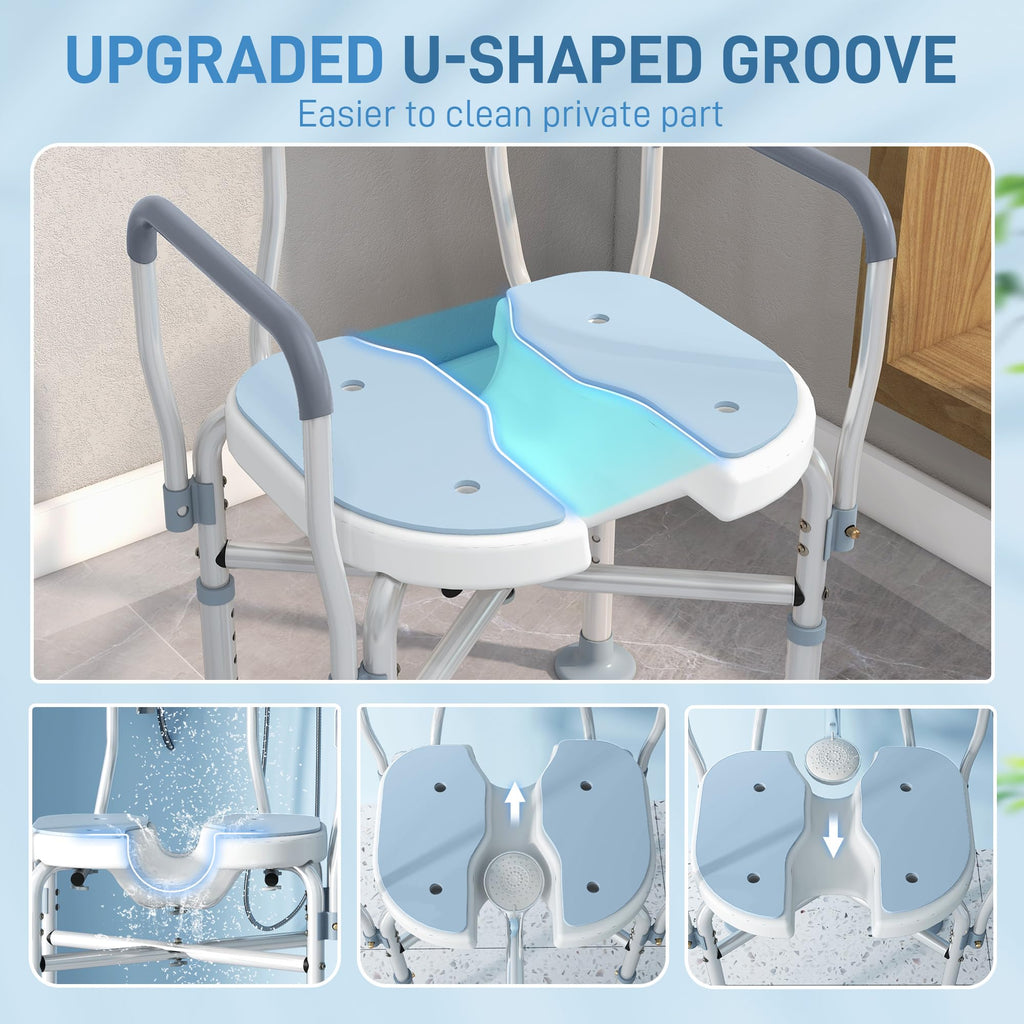 Padded Shower Chair with Arms and Back M18152