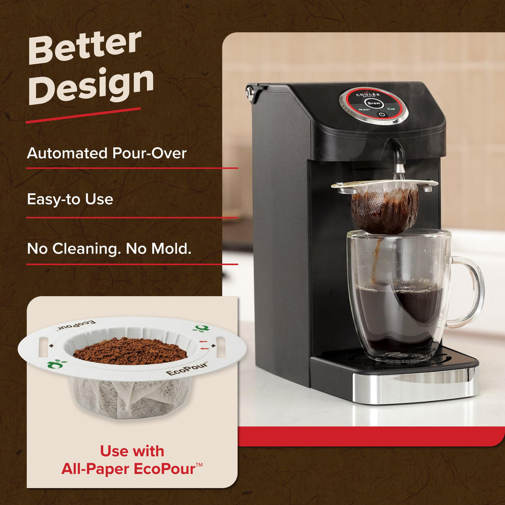 Single Serve Pour Over Coffee Maker Stainless Steel Black G668