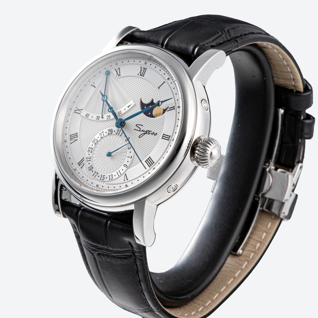 40mm Brown Leather Automatic Mechanical Mens Wrist Watch K859