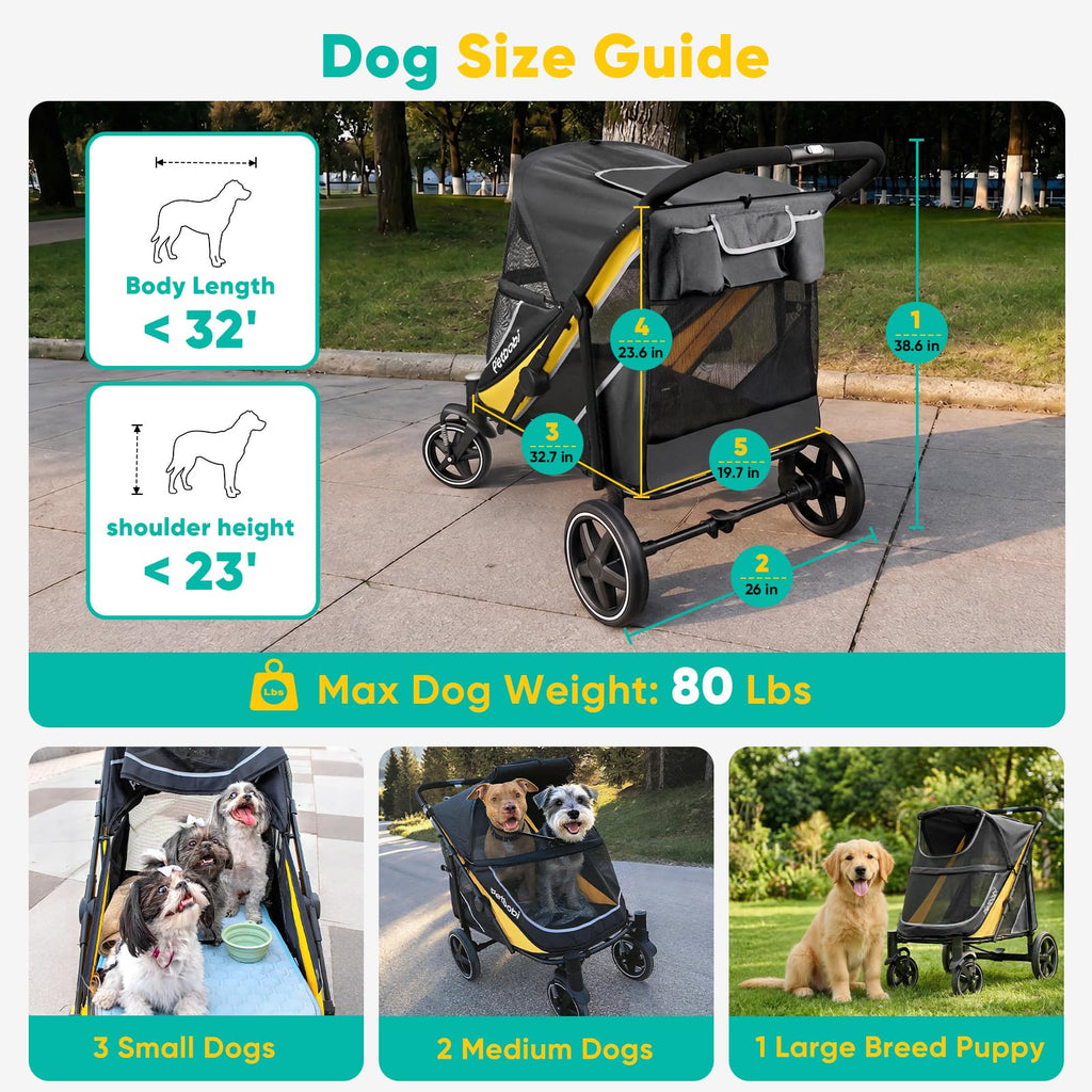 Dog Stroller for Large Medium Dogs up to 80 lbs Z682125