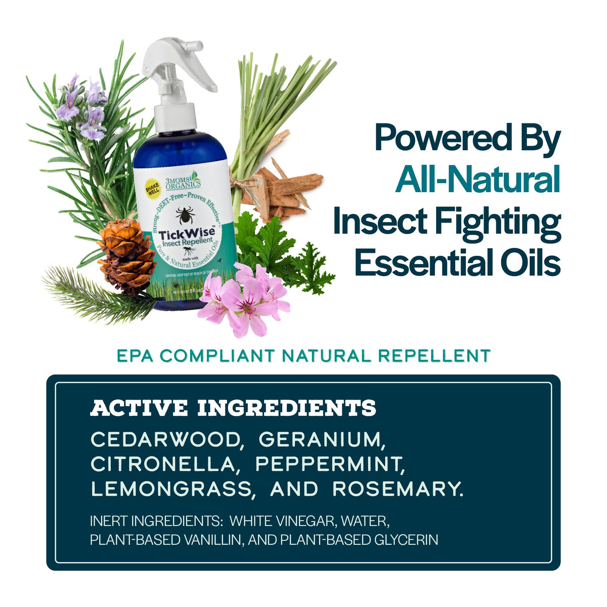 8oz DEET-Free Tick and Insect Repellent V8298