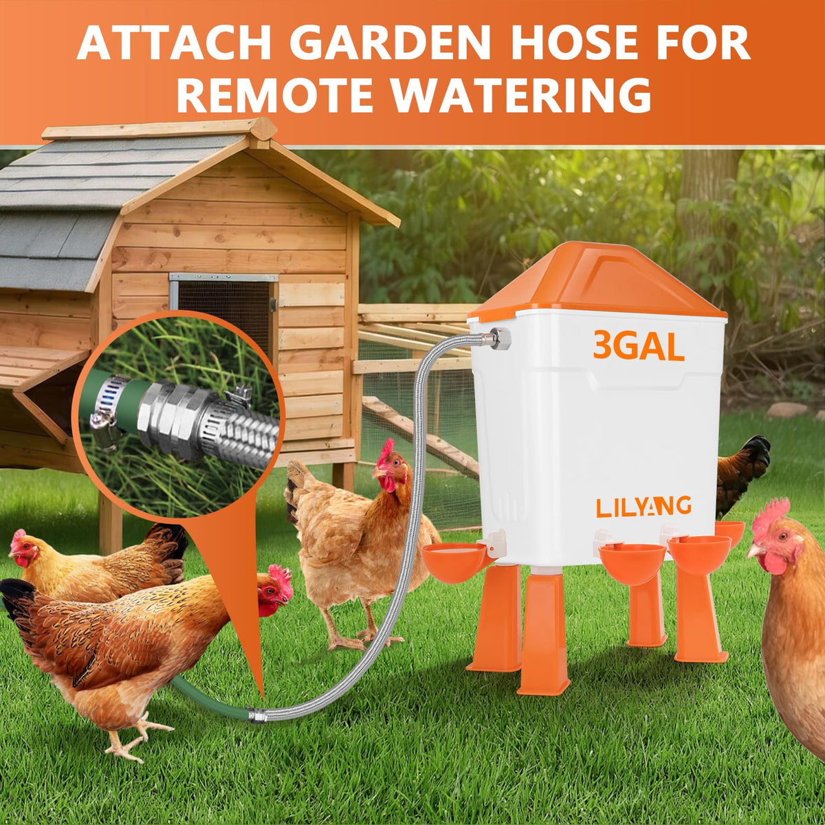 Automatic Chicken Waterer 3 Gallon N29424