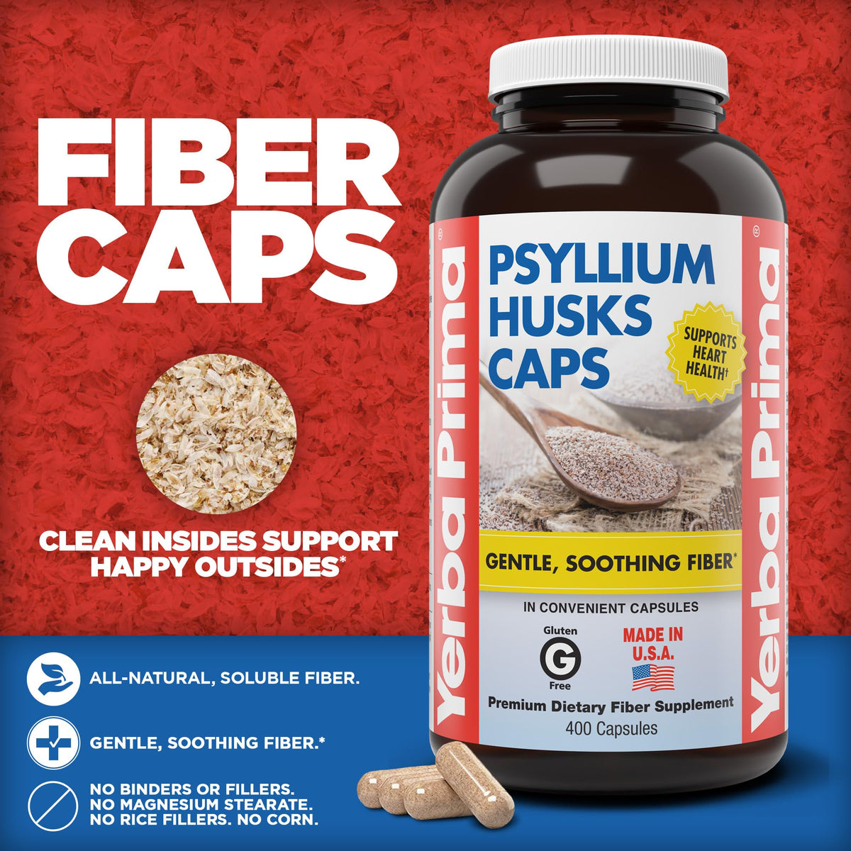 Psyllium Husks Caps 400 Capsules L5757