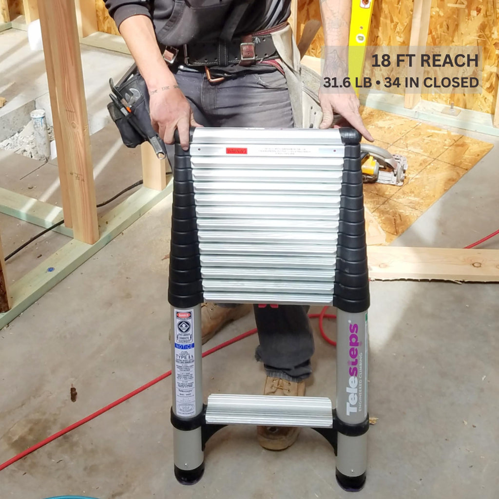 Telescoping Extension Ladder 14.5 ft 300 lb H717836