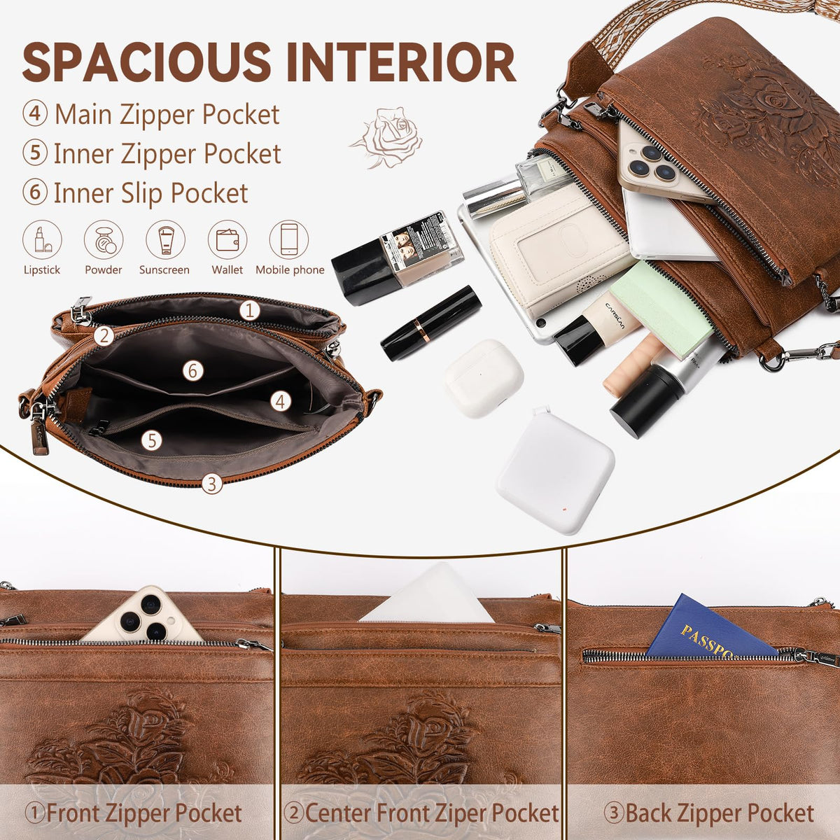 Vegan Leather Crossbody Bag L639374