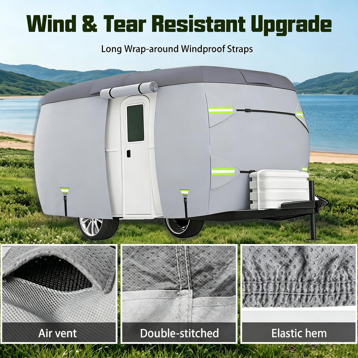 7 Layers Waterproof Fiberglass Travel Trailer Cover O9542