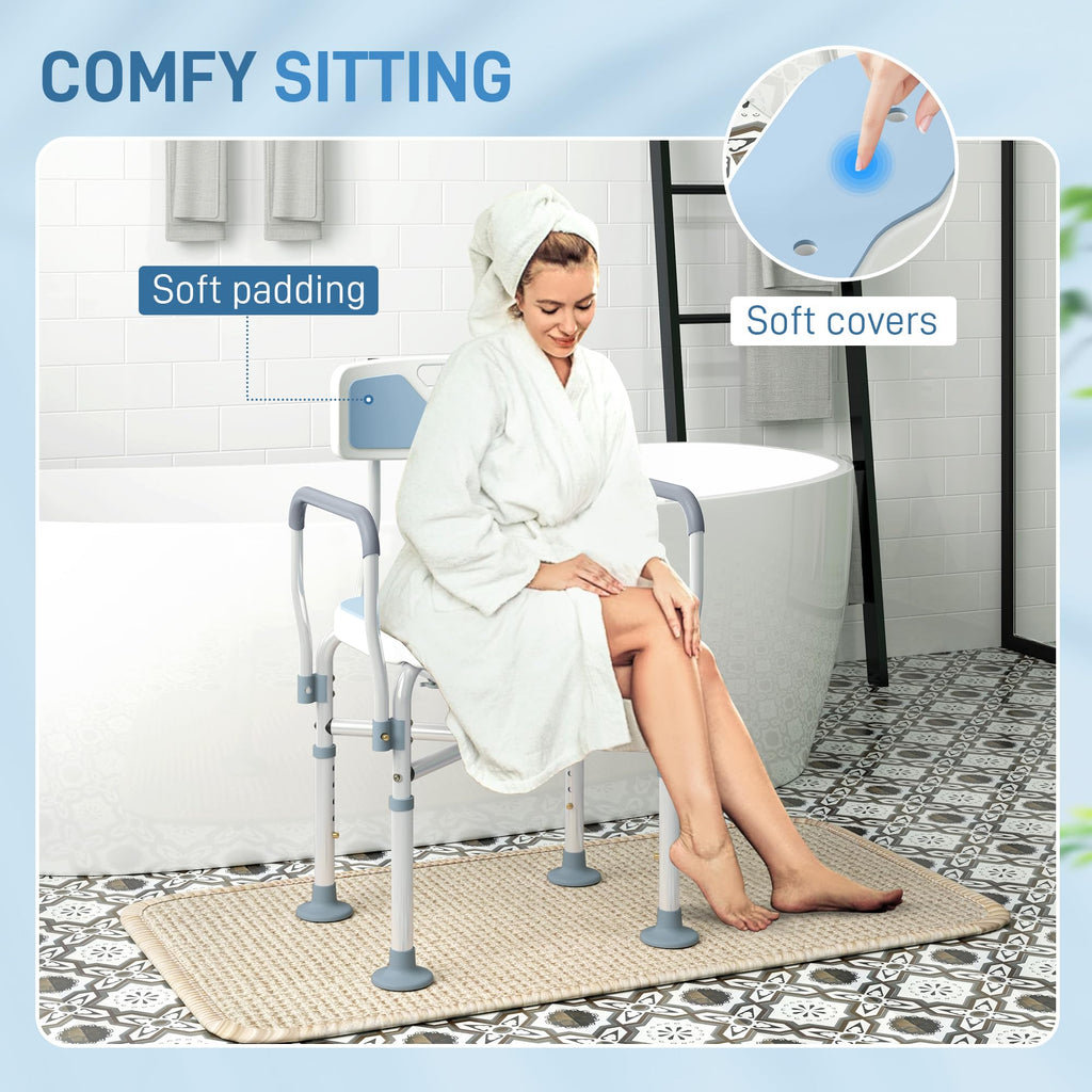 Padded Shower Chair with Arms and Back M18152