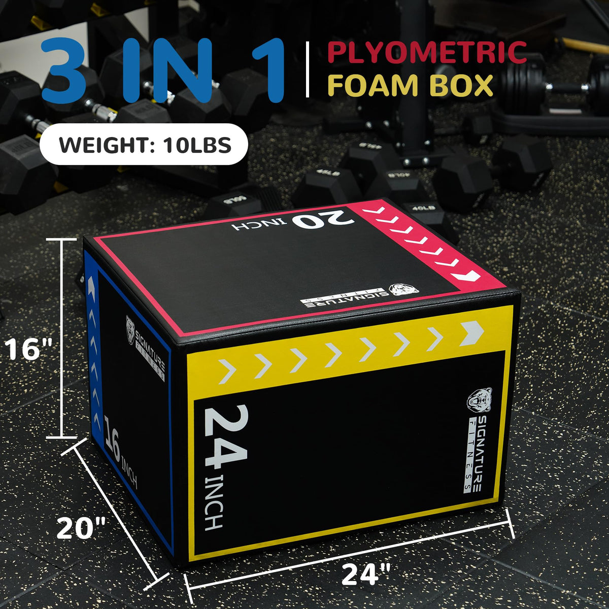 3-in-1 Plyometric Box with Anti Slip Surface T25294