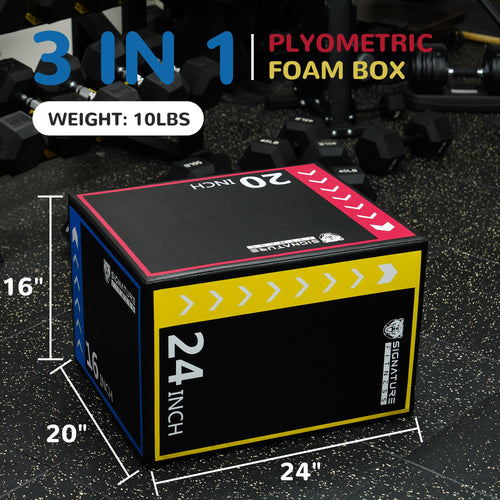 3-in-1 Plyometric Box with Anti Slip Surface T25294