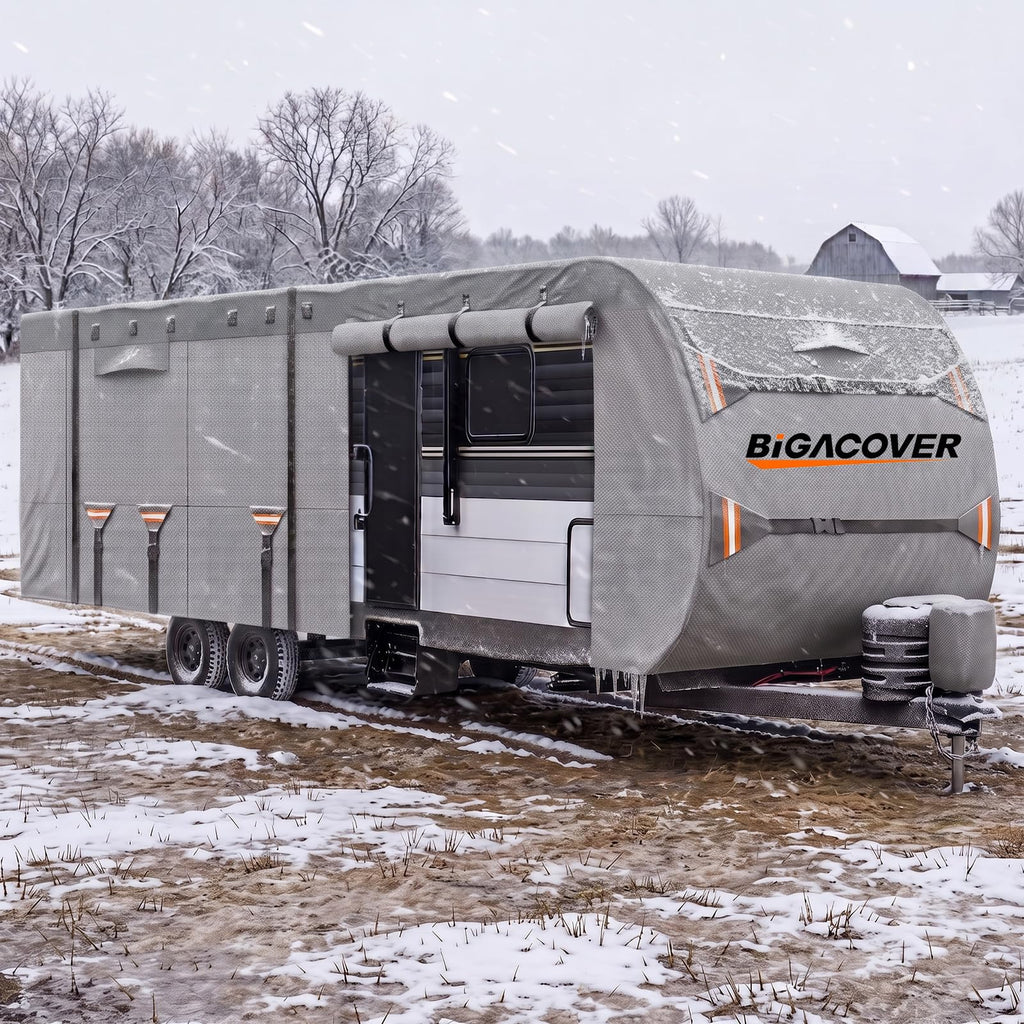 22-24 ft 500D Oxford Waterproof Travel Trailer Cover V623