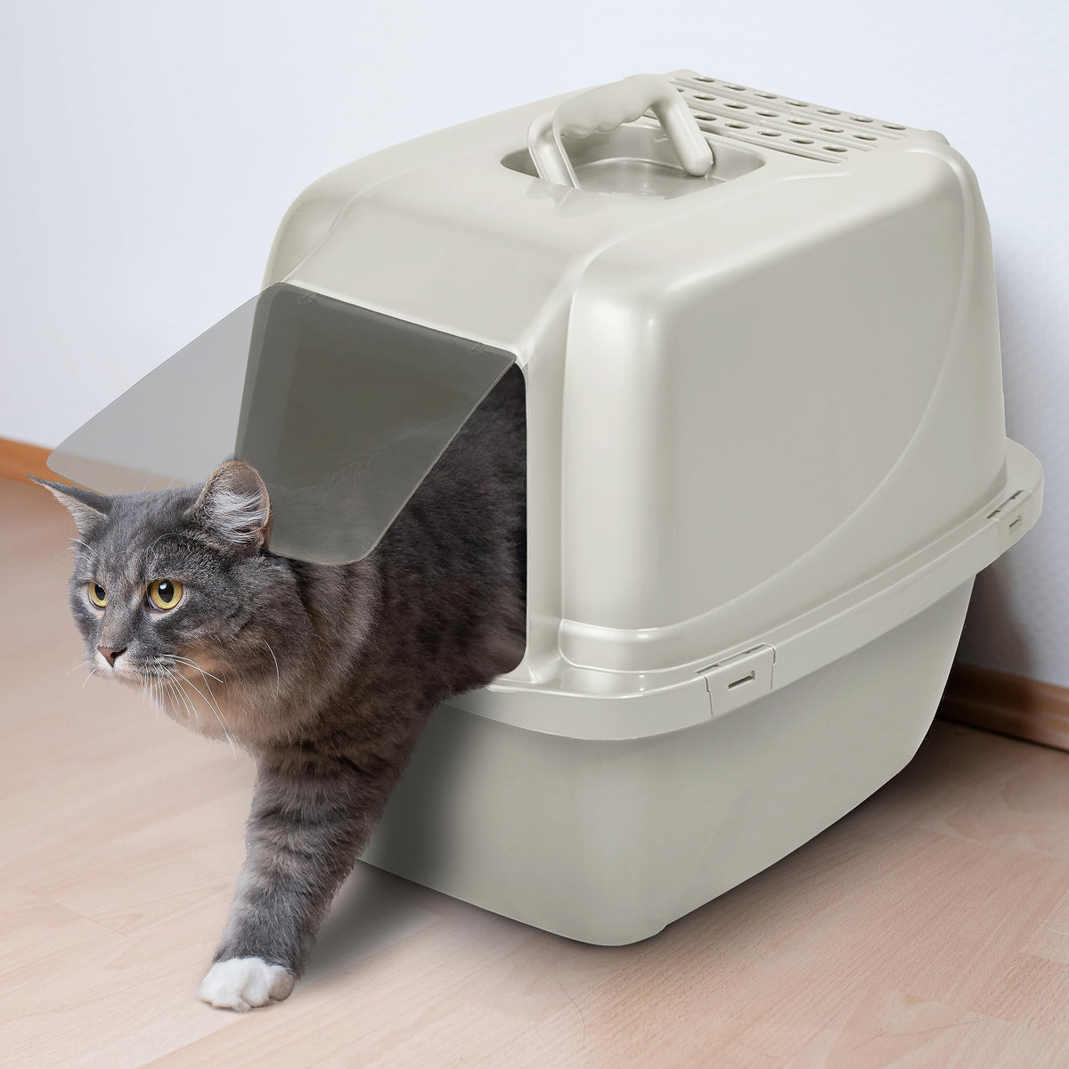 Large Enclosed Hooded Cat Litter Box W16528