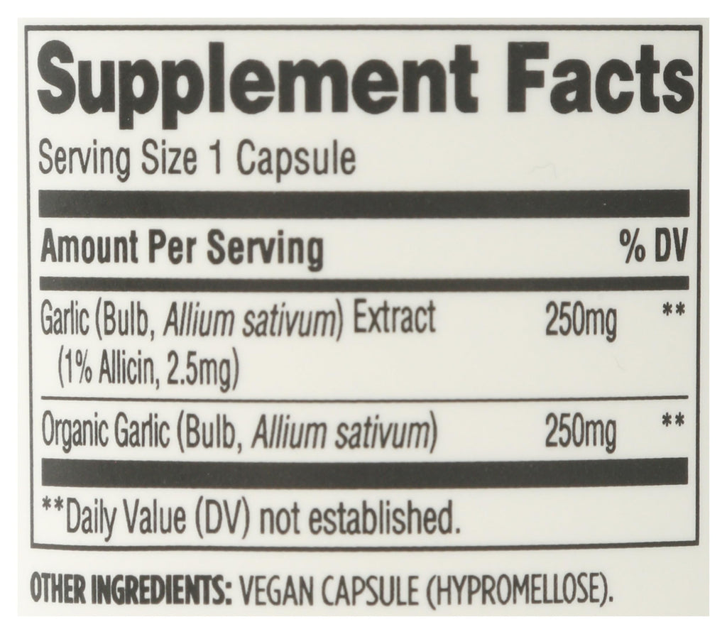 Garlic Vegan Capsules 60 Count P72094