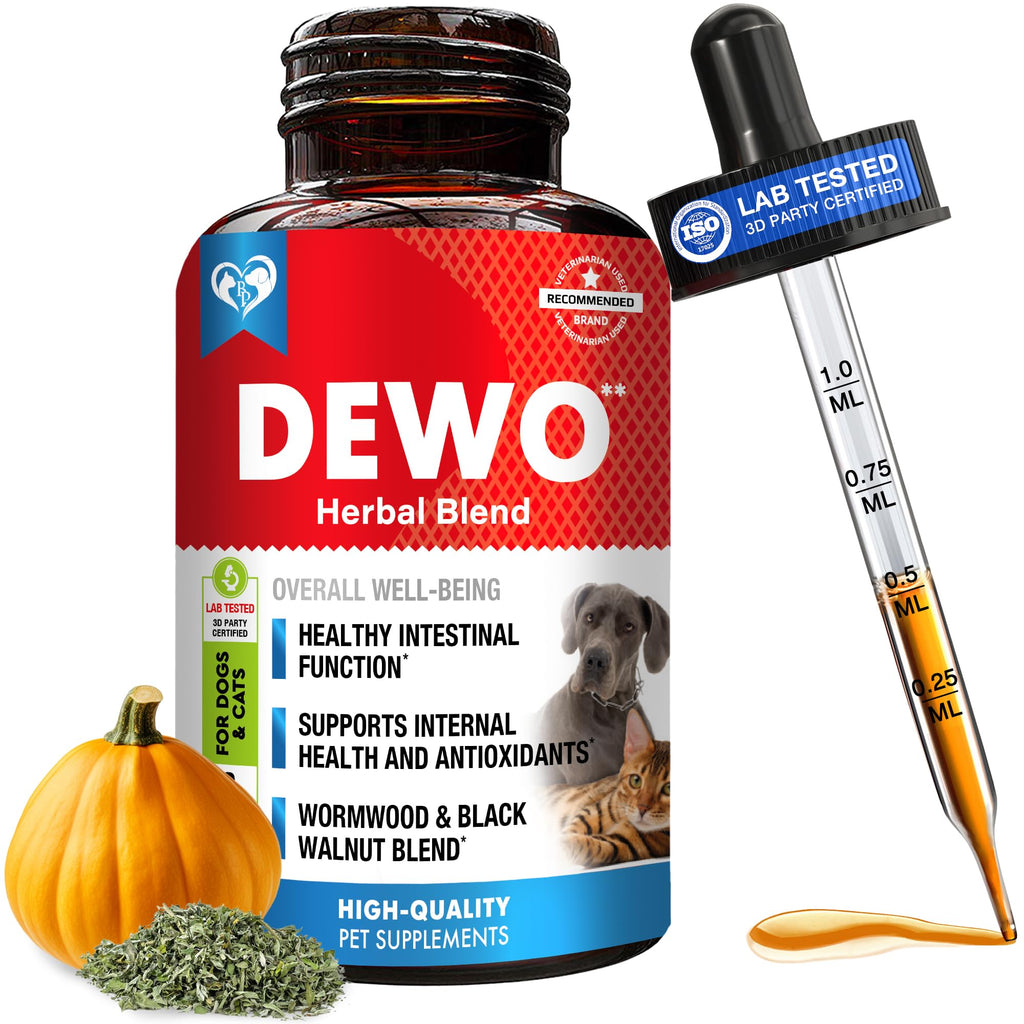 Herbal Cleanse with Wormwood, Black Walnut for Dogs, Puppies & Cats X5159