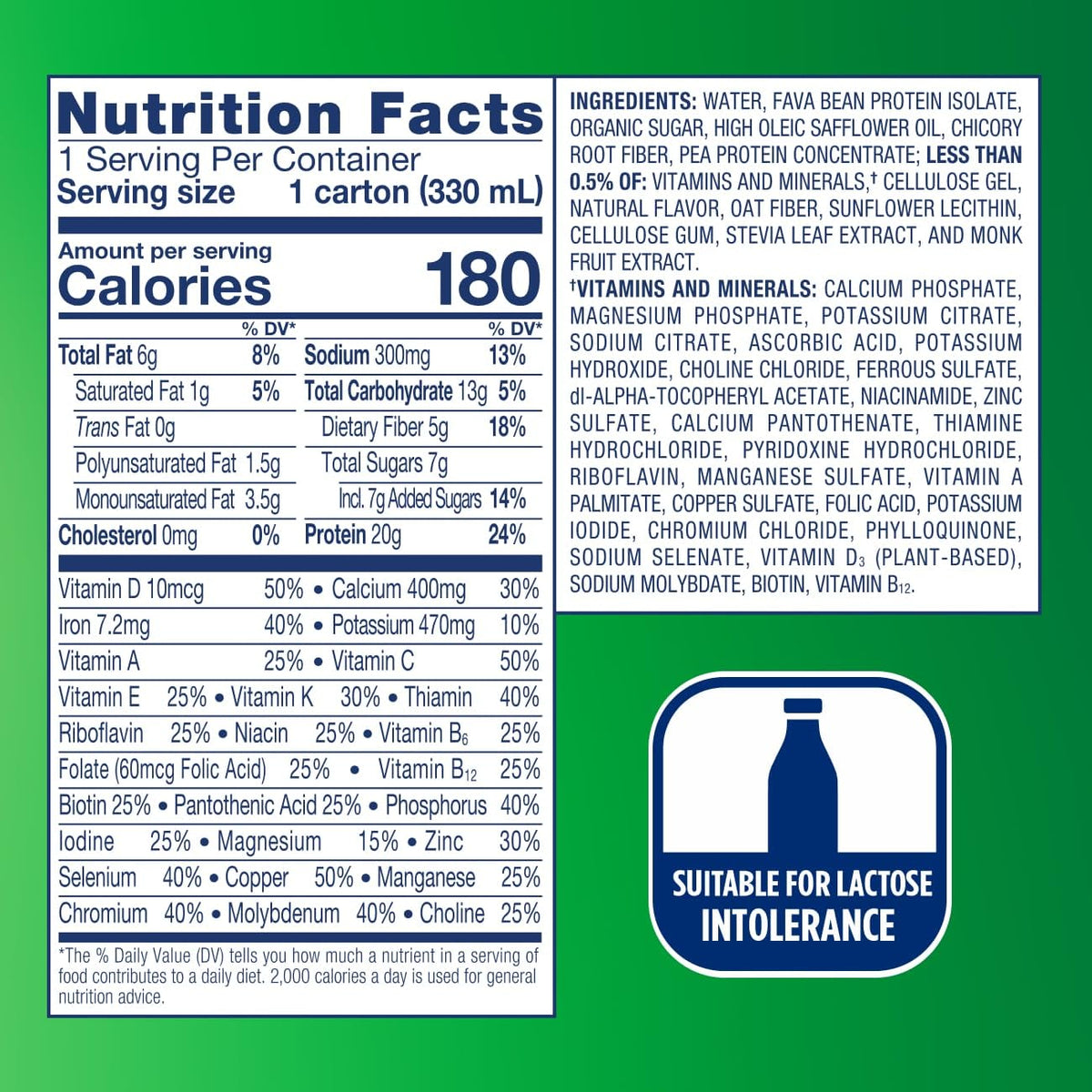 Vanilla Plant-Based Vegan Protein Nutrition Shake 12 Pack G111594