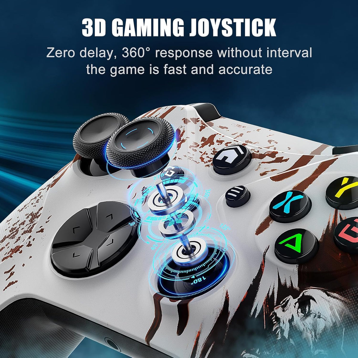 Wireless Xbox Controller with Vibration, Turbo, Programmable, 6 Gyro Axis, 3.5mm Audio Jack D82353