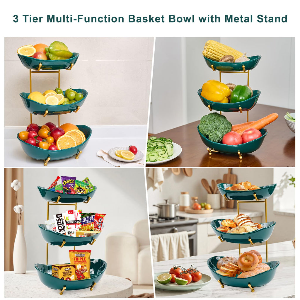 Ceramic 3 Tier Fruit Bowl A62950