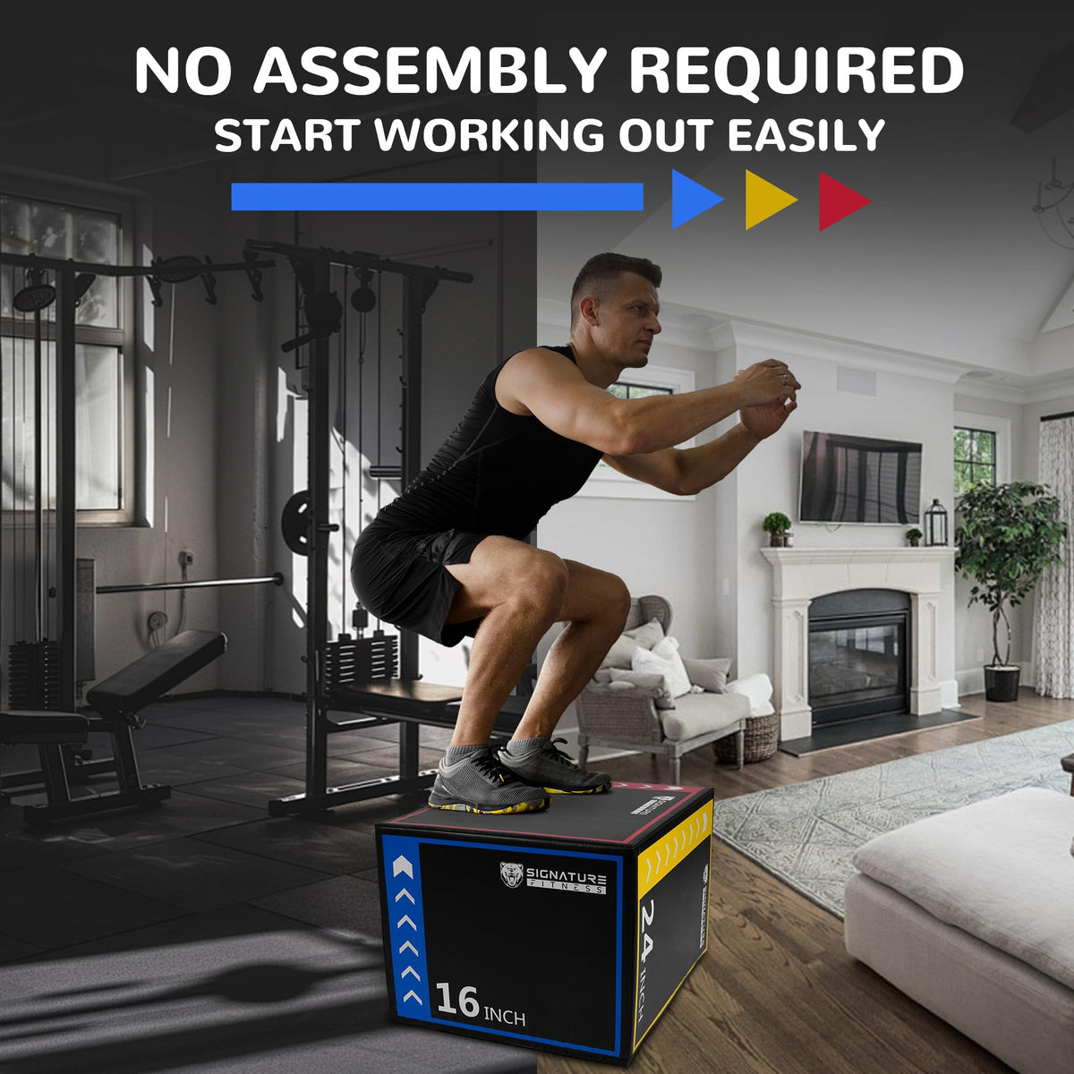 3-in-1 Plyometric Box with Anti Slip Surface T25294