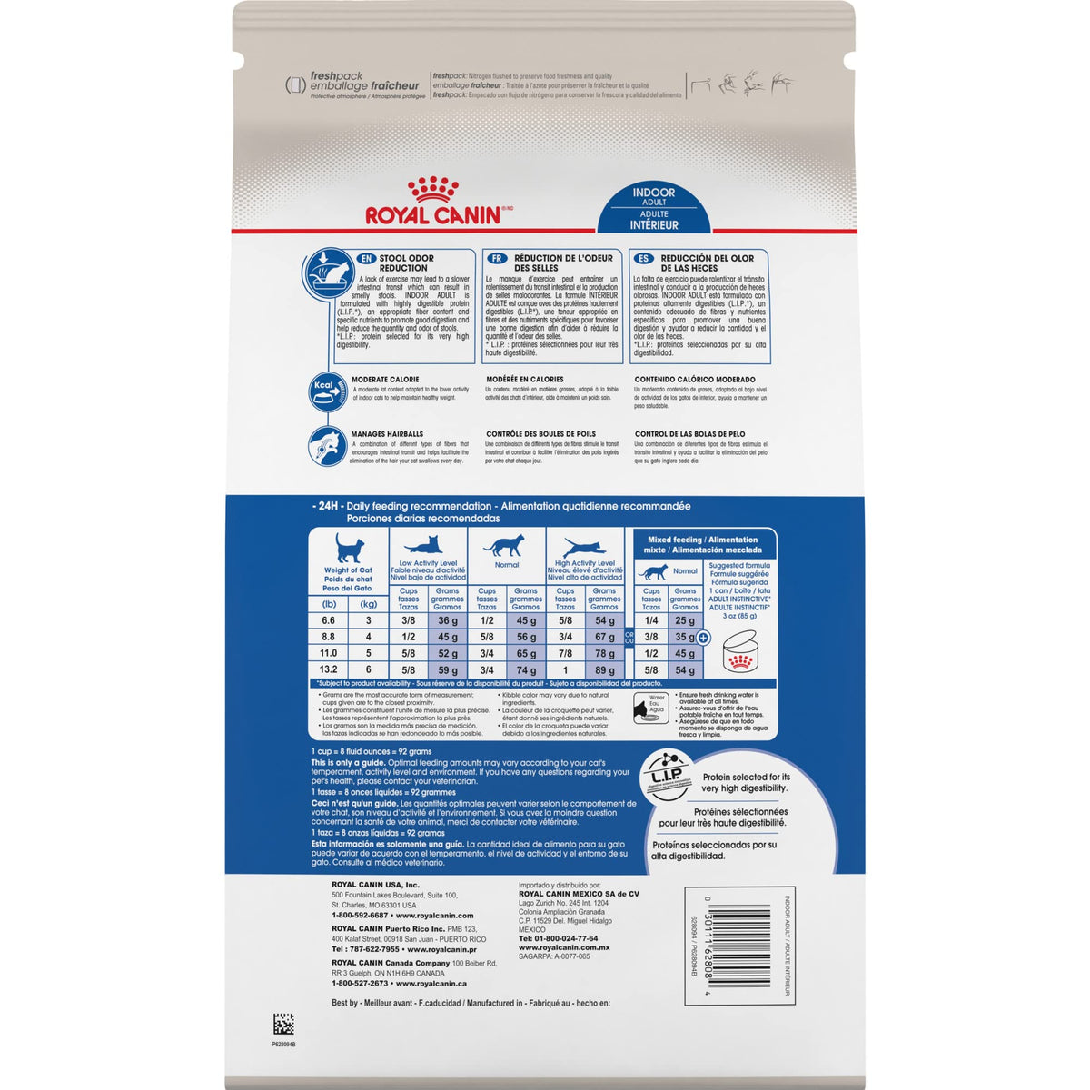Indoor Adult Dry Cat Food 15 lb Bag N962682