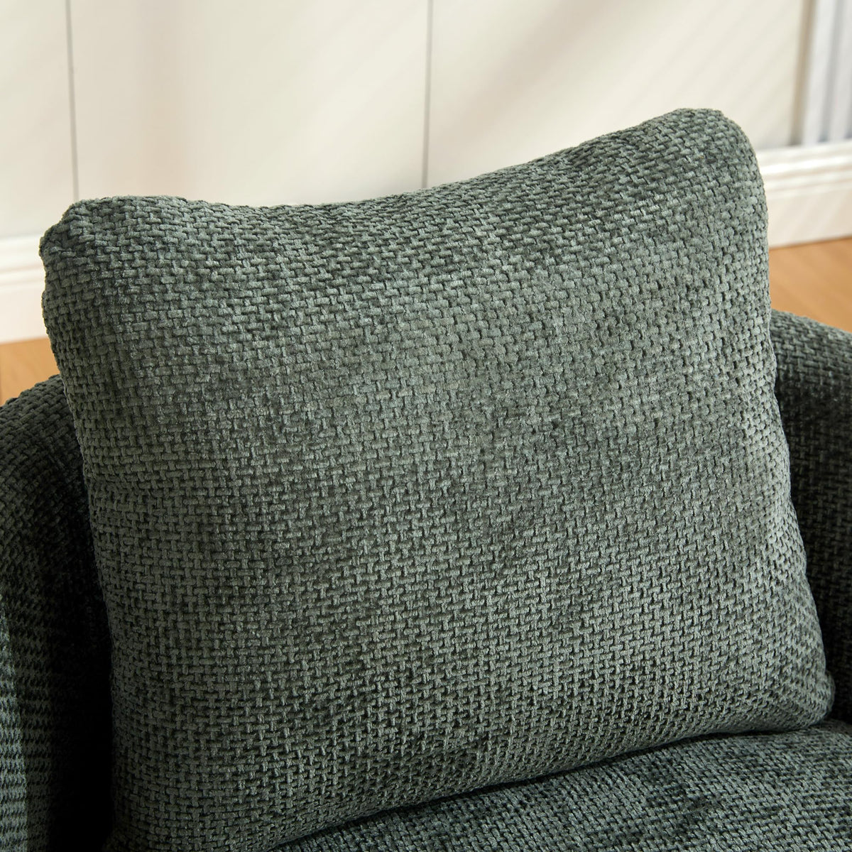 30" Modern Round Set of 2 Swivel Chenille Upholstered Barrel Chair E190