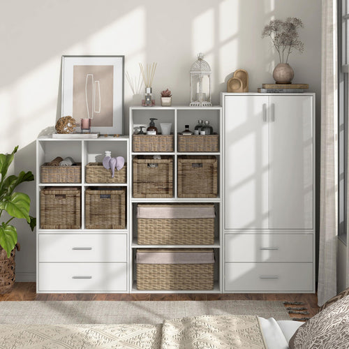 2-Drawer Wooden Stackable Storage Drawers V52889