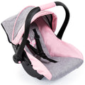 Pink Grey Doll Car Seat with Cover V3188